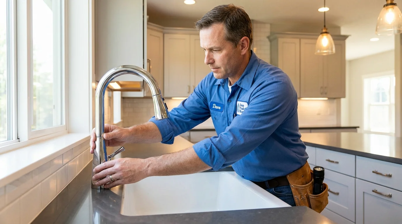 Kitchen faucet installation by Johns Plumbing LLC in Battle Mountain