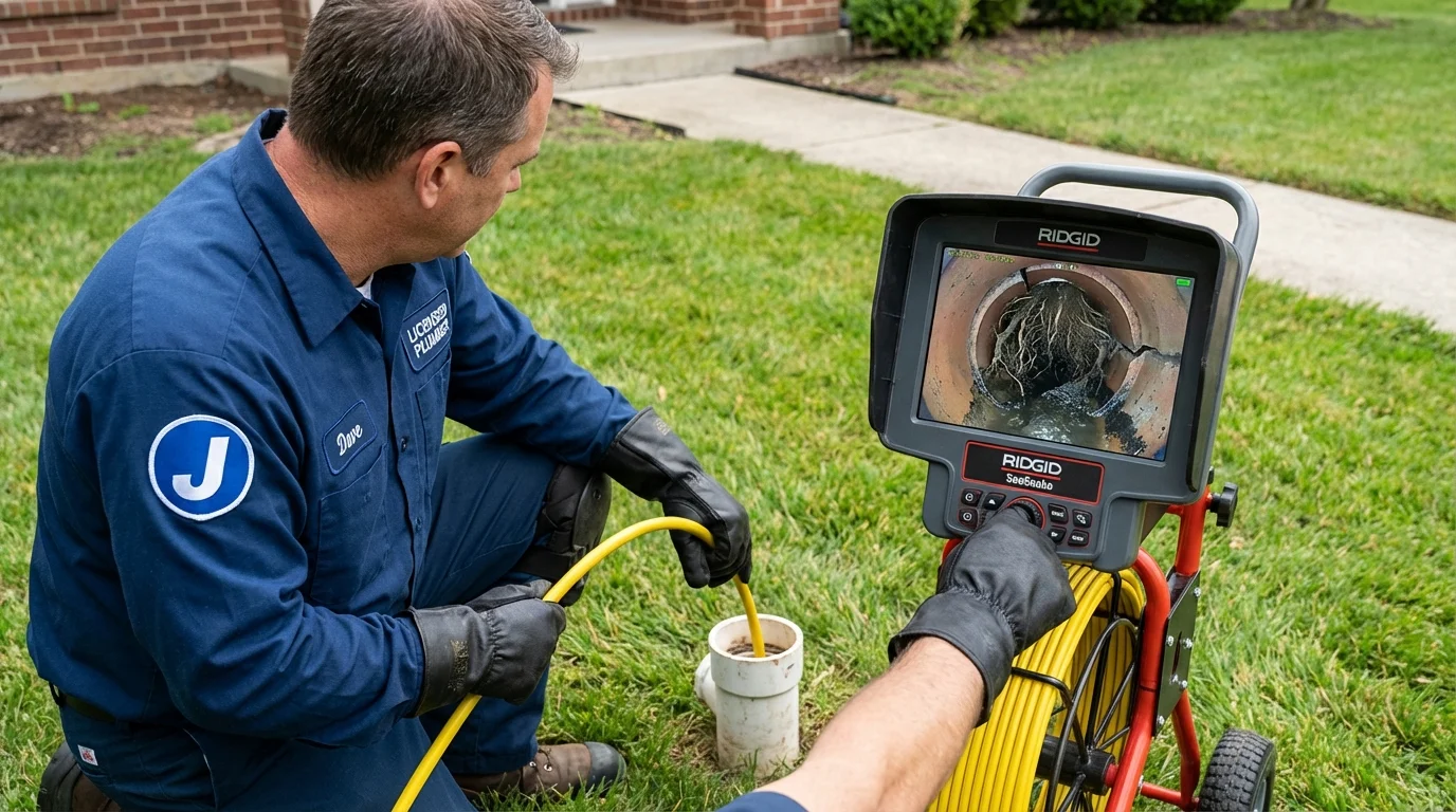 Sewer camera inspection being performed by Johns Plumbing LLC in Battle Mountain