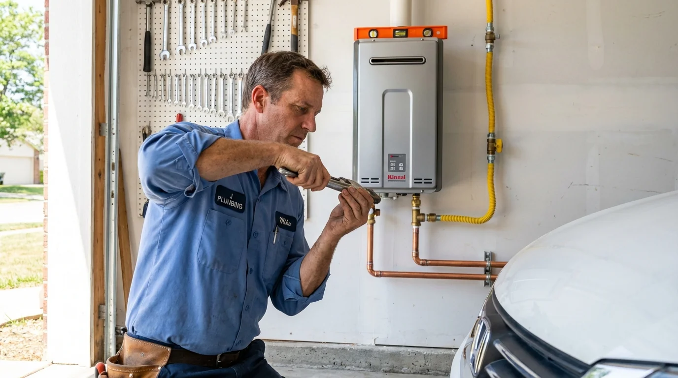 Tankless water heater installation by a Johns Plumbing LLC plumber in Battle Mountain